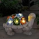 Image: https://m.media-amazon.com/images/I/51ZiXaGfgBL._SS135_.jpg Nacome Solar Garden Outdoor Statues Turtle with Succulent 7 LED Lights - Lawn Decor Patio Balcony Yard Ornament-HousewarmingBirthday for WomenMomGrandmaMother