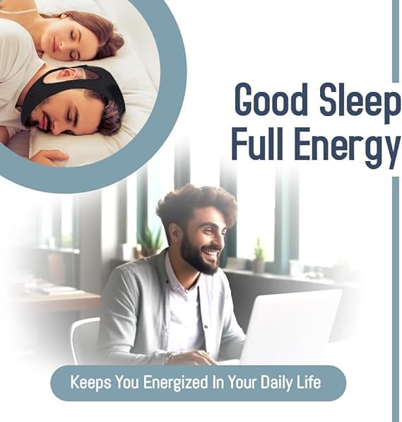 Miniatura 7 de Massner Correa de barbilla para usuarios de CPAP, transpirable, cómoda correa de barbilla CPAP para ronquidos, correa ajustable para ronquidos para