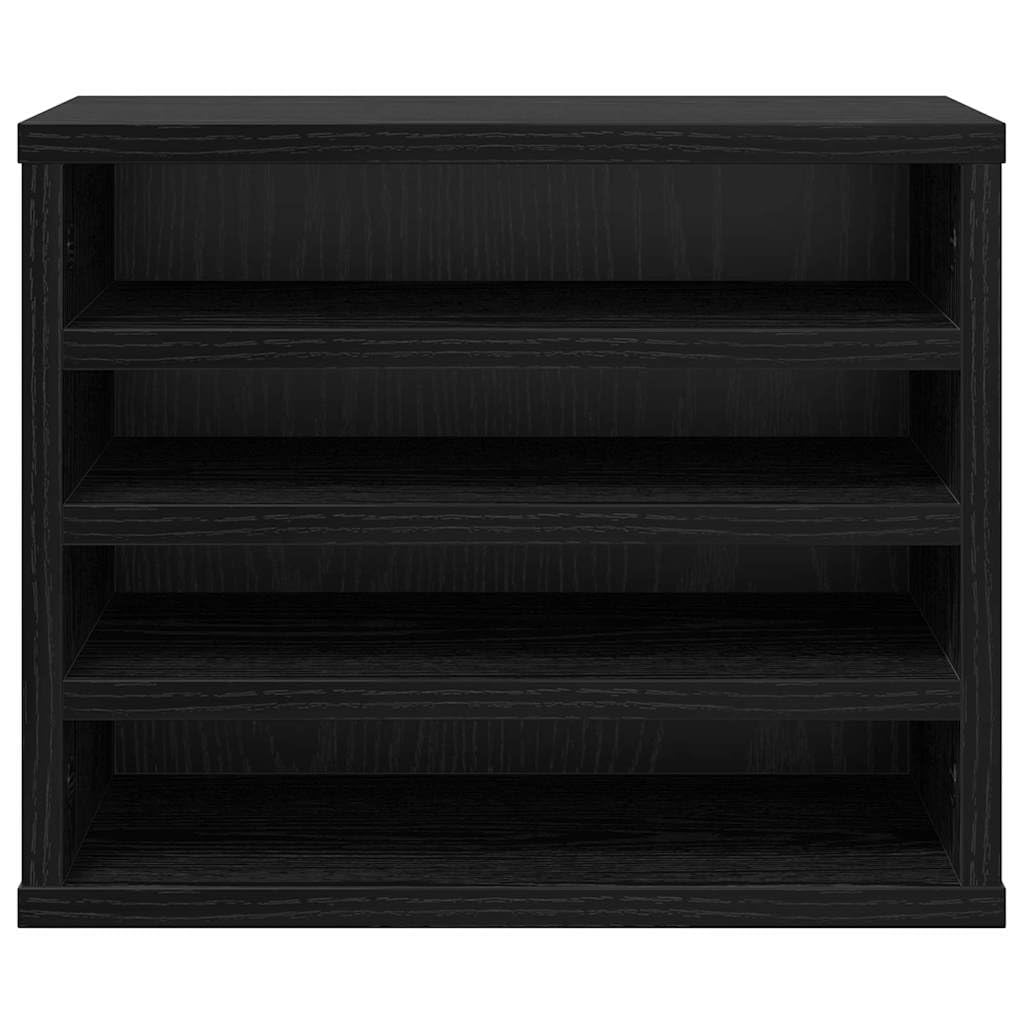 Organizador de escritorio de madera de roble negro, 36 x 26 x 29,5 cm, estante con compartimento para oficina, documentos, archivos, carpetas, oficina en casa para el orden en el lugar de