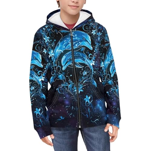 Boys Zip Up Hoodie Lightweight Boys Sweater Casual Long Sleeve Pullover Fall Jacket