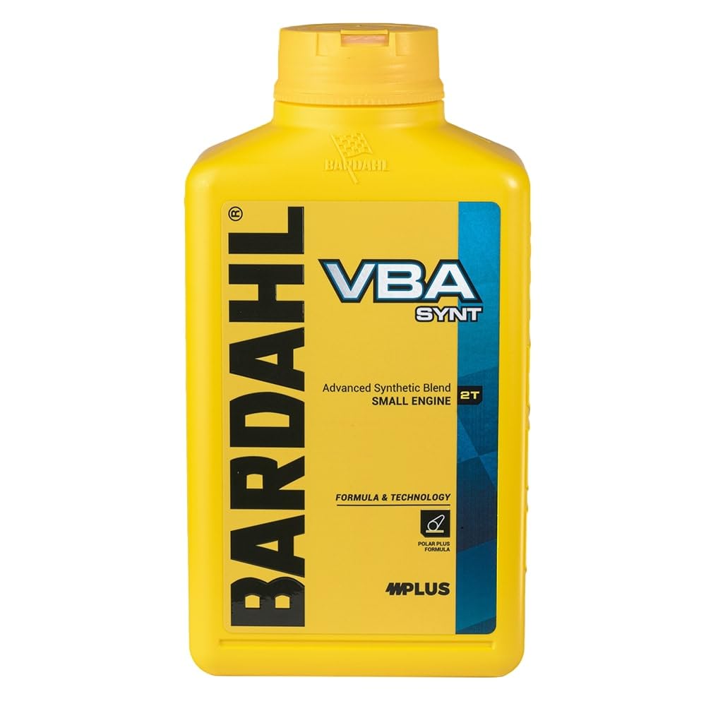 Bardahl - VBA SYNT - Olio Motore per Scooter, Moto e Attrezzi da Giardino con Motore a 2 Tempi, Lubrificante con Proprietà Anti-​Grippaggio, Riduce i Fumi di Scarico, 1 L