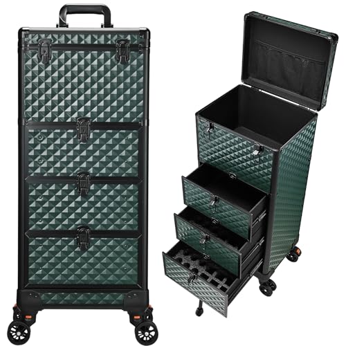 Kosmetikkoffer mit 3 Schubladen Friseurkoffer Groß...