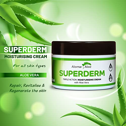 Ultimate Skin Care: Superderm Organic Aloe Vera Moisturising Face & Body Lotion, Eczema Relief Cream for Men & Women - Image 2