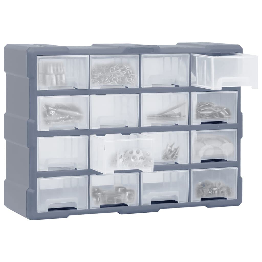 VidaXL Organisateur multi-tiroirs avec 16 tiroirs centraux 52x16x37 cm