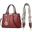A1-burgundy Purse With 2 Purse Strap