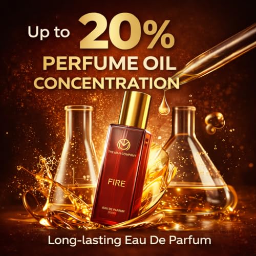 Image of The Man Company Fire EDP - 20ml | Perfume For Man | Premium Long Lasting Fragrance | Fresh, Floral & Woody | Gift For Man | Valentine Gift Set For Husband, Boyfriend