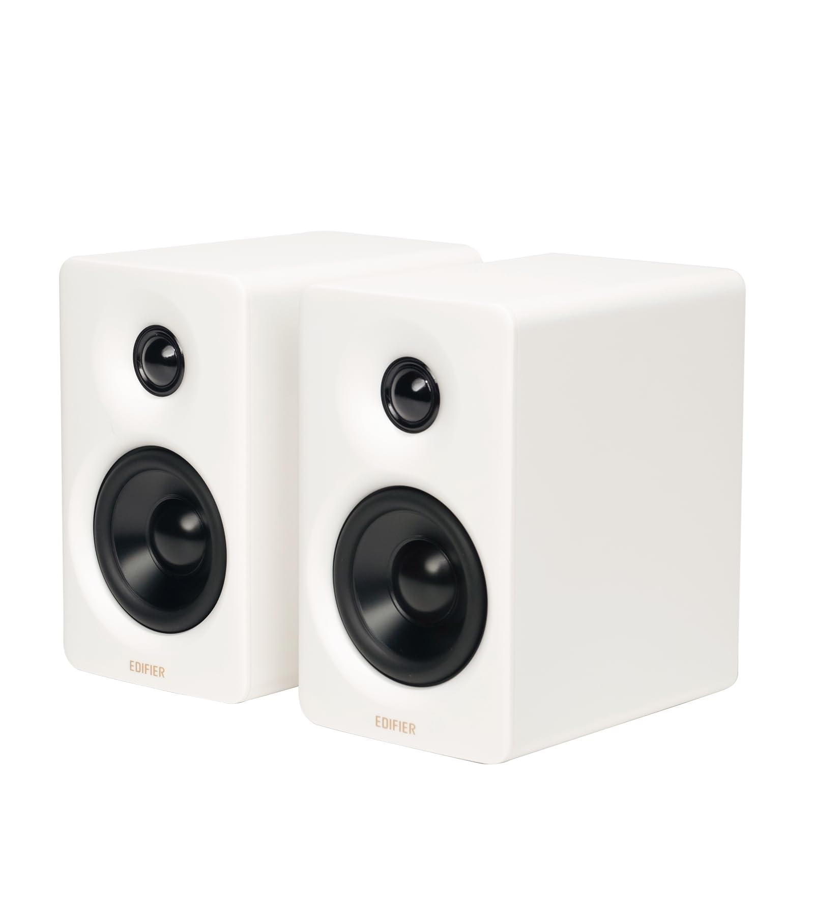 Edifier M60 2.0 Haut-parleurs Bibliotheques Bluetooth 5.3 66W RMS Audio Hi-Res LDAC Basses 3" Tweeter 1" USB-C AUX Blanc