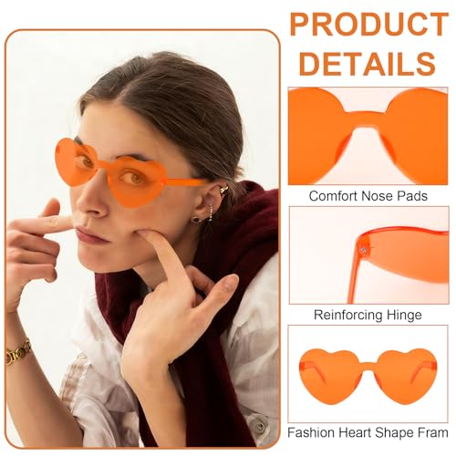 Image of Heart Sunglasses 12 /18 /24 Pcs Heart Shaped Glasses for Women Cute Funny Party Glasses Party Favors Accessories