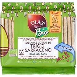 DIAT Radisson - Tostadas BIO Sin Gluten | Tostada Ligera | Tostadas Trigo Sarraceno | Producto Bio | Tostadas Ecológicas | Sin azúcar añadido | Producto Gluten Free | Apto para Veganos