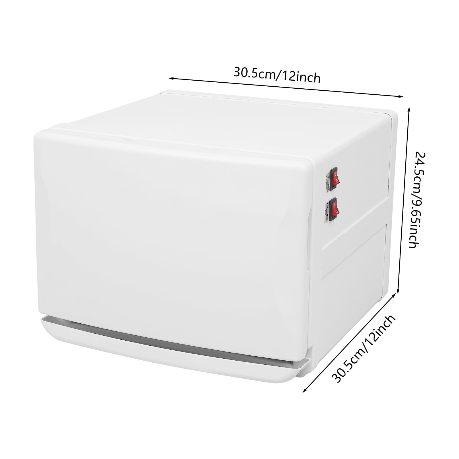 Handtuchwärmer 8L, 130W Handtuchheizkörper Elektrisch | Towel Warmer mit Warenkorb, 30,5×30,5×24,5 cm Handtuchheizschrank für Friseursalon & Kosmetikstudio