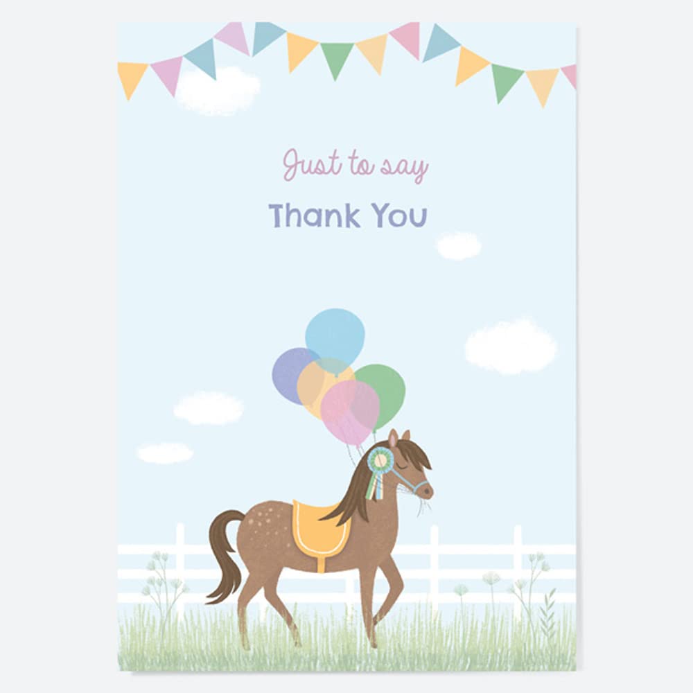 Ready to Write Kids Thank You Postcards - Horse Riding Stables - Pack of 10 (4254). Thank You Cards for Girls, Childrens Thank You Cards, Thank You Cards Small Business