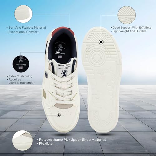 Red Tape Lifestyle Sneakers for Men in Red - Image 8