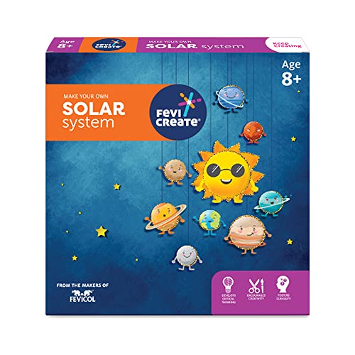Pidilite Fevicreate Educational Game, DIY Solar System Craft Kit for Kids, Fun & Learning Science Project Kit for 7 Years & Above, Multi Pidilite Fevicreate Educational Game, DIY Solar System Craft Kit for Kids, Fun & Learning Science Project Kit for 7 Years & Above, Multi