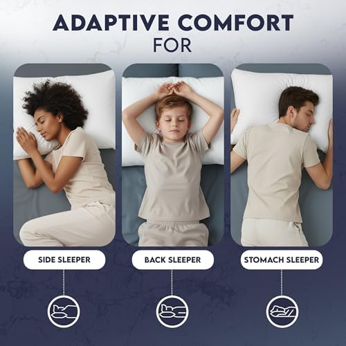 Utopia Bedding Gusset Bed Pillow, Hotel Pillows Queen Size Set of 2, White - 3
