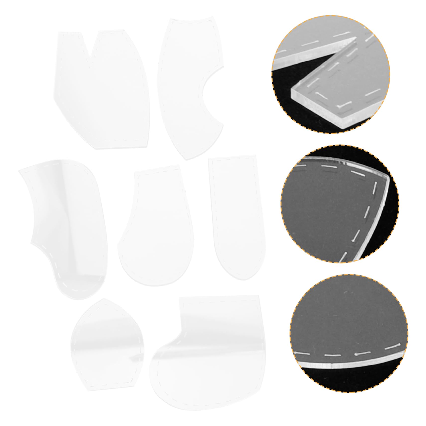 OSALADI 3 Set Template Cucito Acrilico Per Progetti Fai Da Te Per Creazioni Artigianali E Progetti Unici Quilting 7 Pezzi * 3
