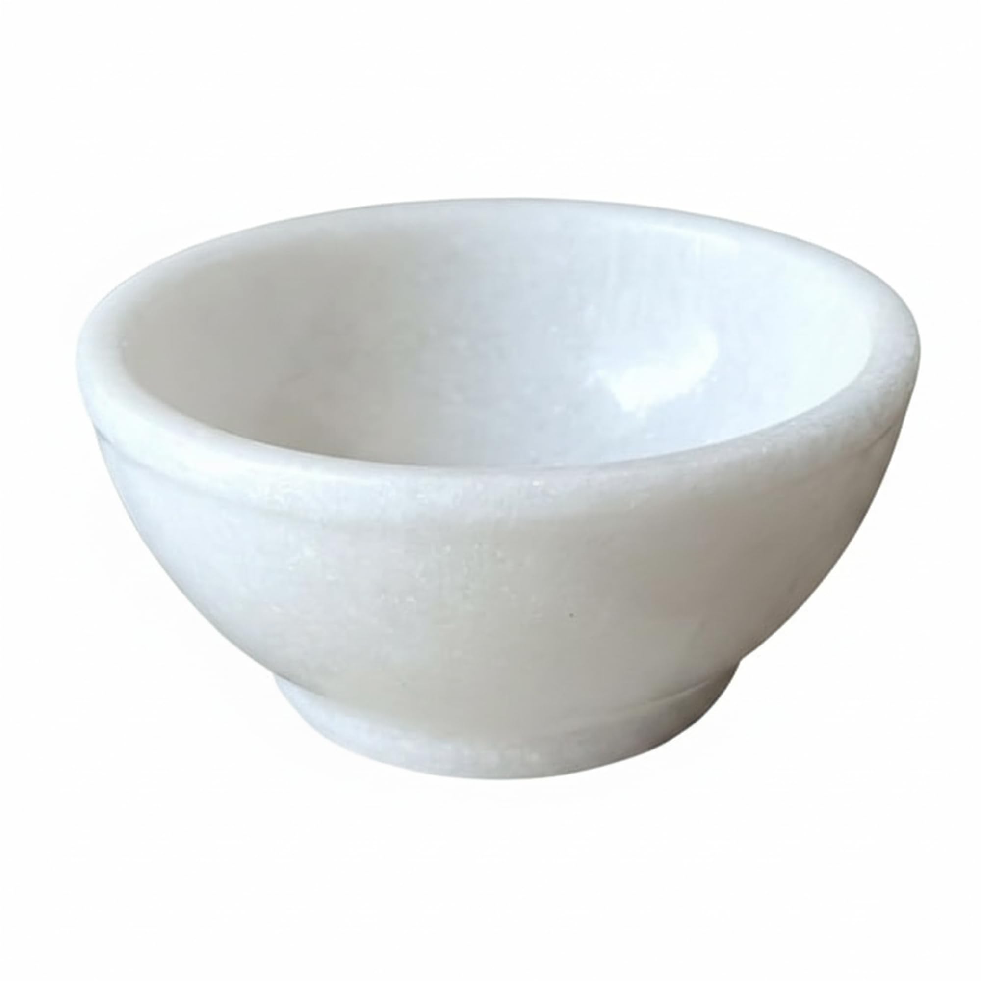 Marble Bowl for Pooja, Traditional Makrana Marble Natural Stone Decorative Serving Bowl (White, Small 3 Inch)-image-8