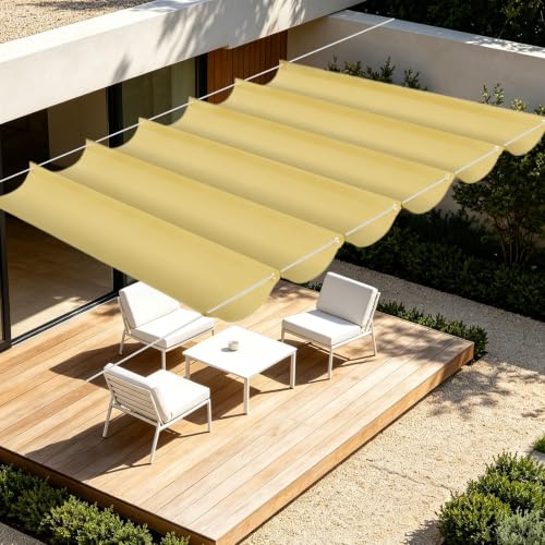 Voiles d'ombrage rétractable 550 x 440 cm toile solaire durable - 2
