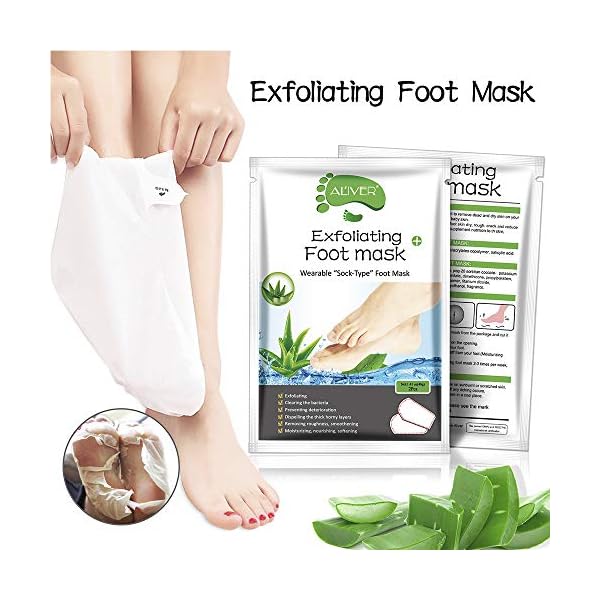 Foot-Peel-Mask-5-PACK-Foot-Mask-for-Dry-Dead-Skin-Callus-Repair-Rough-Heels-Make-Your-Feet-Baby-Soft-Get-Smooth-Silky-Skin-Natural-Treatment-Aloe Foot Peel Mask - (5 PACK) Foot Mask for Dry Dead Skin, Callus, Repair Rough Heels - Make Your Feet Baby Soft Get Smooth Silky Skin - Natural Treatment (Aloe)