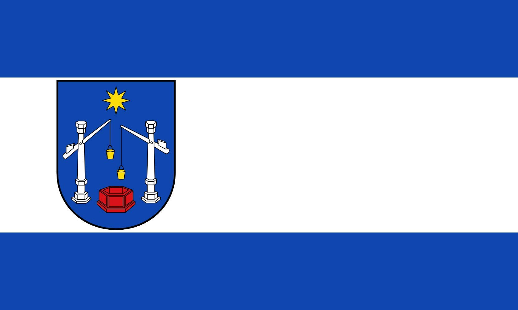 Drapeau paysage Ville de Bad Salzuflen Allemagne grand format horizontal pour pavoisement