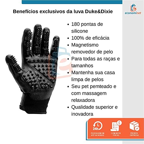 Par Luvas Escova Tira Pelos Cães True Touch Duke & Dixie