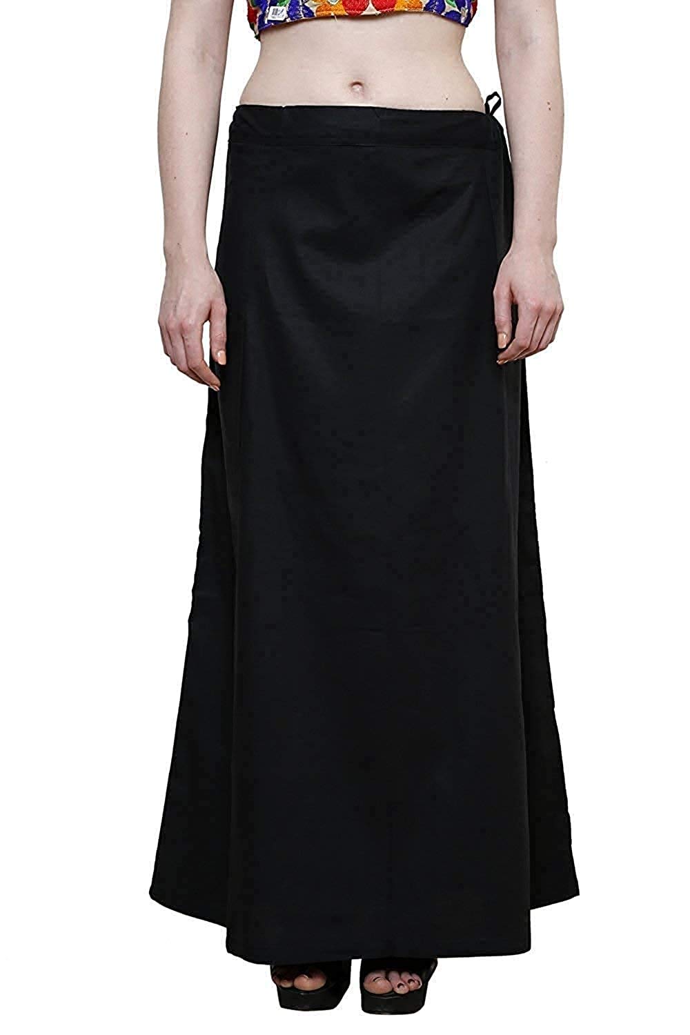 khushi Sushila- Girl Women's Royal Cotton Readymade Petticoat for Saree (SIZE-SMALL)COLOR-BLACK-picture-35