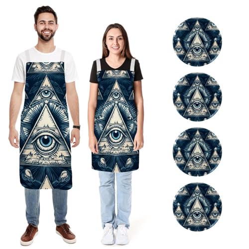 Tabliers pyramide artistique imperméables lot de 2 finis les vêtements tachés
