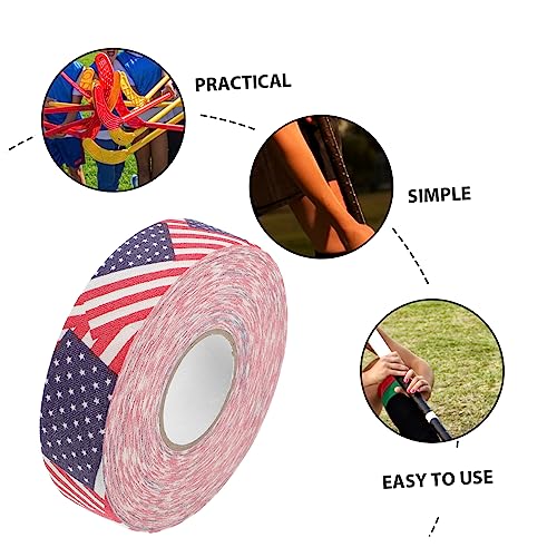 Toddmomy 1 Rolo De Fita De Hóquei Fita Enrolada Decoração De Bandeira Americana Fita Adesiva De Morc