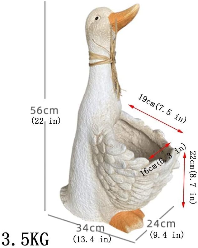 Planter Garden Pots Garden Decor Unique Pots for Plants Duck Decor Large Planters Outdoor Animal Sculpture 34x24x56cm(B), Size
