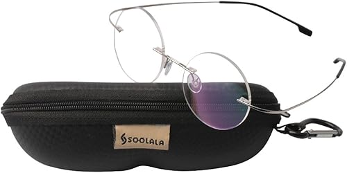 Miniatura 3 de SOOLALA Gafas de lectura sin montura de acero inoxidable de titanio ligero de gama alta