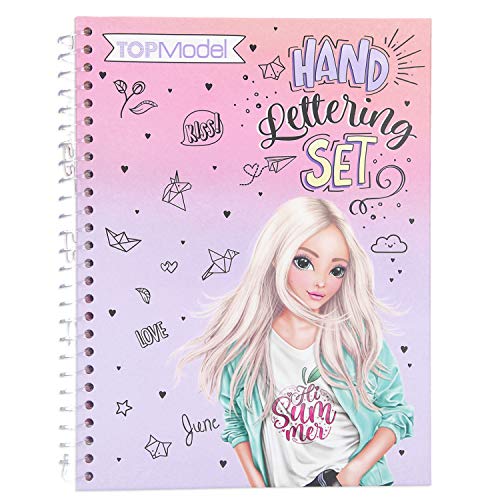 Depesche 11340 TOPModel - Malbuch-Set Handlettering inklusive Malbuch mit Anleitungen, Schablone, Bleistift, 2… – Bild 3