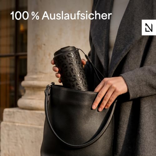 LARS NYSØM Thermobecher 500ml mit Trageschlaufe - Kaffeebecher to go Thermo – Ansicht 3