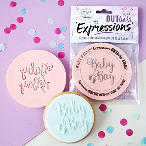 Sweet Stamp by AmyCakes Outboss Plastic Expression Stamp, Baby Boy