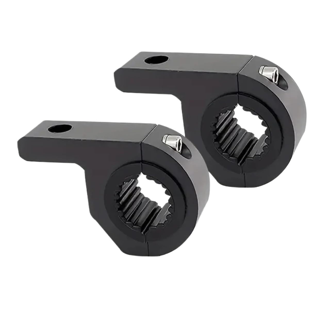 Ahusrwe 2 Pieces Bracket Light Aluminum Alloy Motorcycle Headlight Spotlight Clamps Bracket Tube Mount Fog Light Auxiliary Lamp Holder 25-32Mm(2 Pieces)