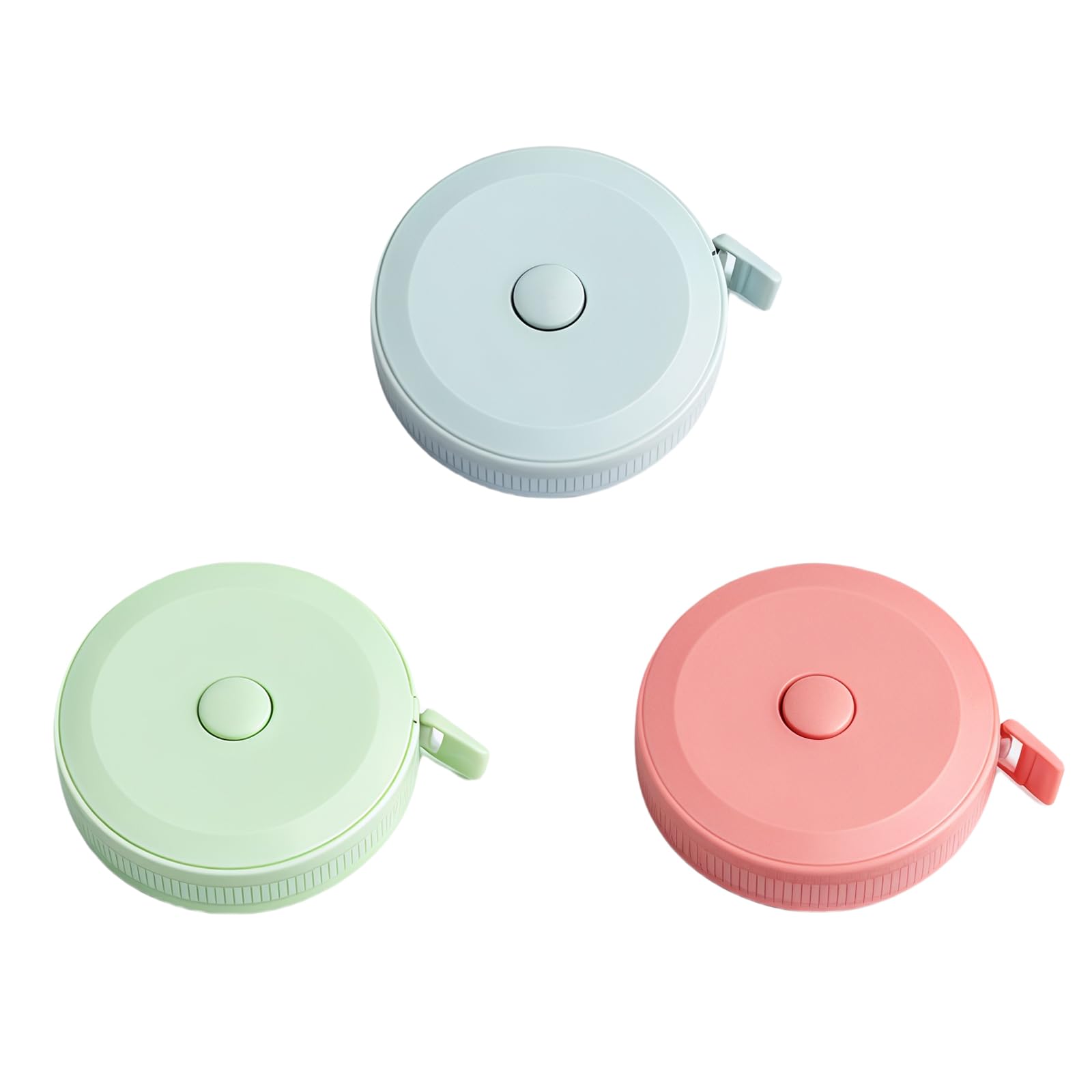 3 PCS Cinta Métrica Retráctil para Costura, Metro Costura, Fita Metrica Corporal con Doble Escala para Medir Longitud, Cuerpo, Cintura y Más, Ideal para Costura y Uso Doméstico(Rosa, Azul, Verde)