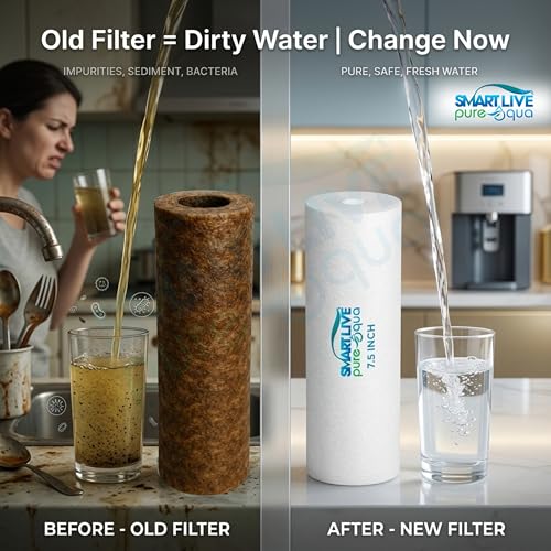 Image of Original Activated Carbon & 7.5-Inch Spun Pre Filter for Pureit Water Purifiers | High Performance Replacement Filters for Clean, Pure, and Safe Drinking Water | Improves Water Taste and Odor