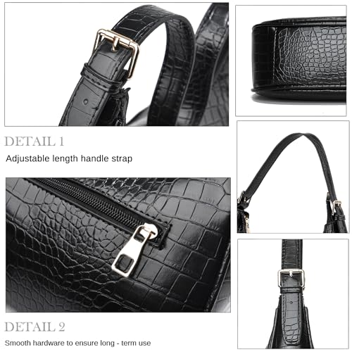 Image of Small Tote Shoulder Bags Purses for Women Retro Classic Crossbody Bags Cute Clutch Purse and Handbag