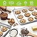 CEKEE Stainless Steel Baking Sheet Set of 2, Cookie Sheet for Baking Pan Tray, Toaster Oven Baking Pan Set, Rectangle Size 16 x 12 x 1 inch, Non Toxic, Mirror Finish & Rust Free, Dishwasher Safe