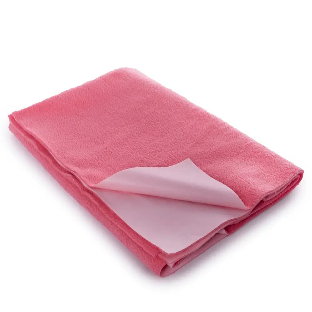 Wakefit Dry Sheet for New Born Baby | Waterproof Sheet for Toddler | Anti-Piling Fleece Extra Absorbent Quick Dry Sheet | Adult Bed Protector | X-Large (200x140 Cms) | Salmon Rose - Set of 1