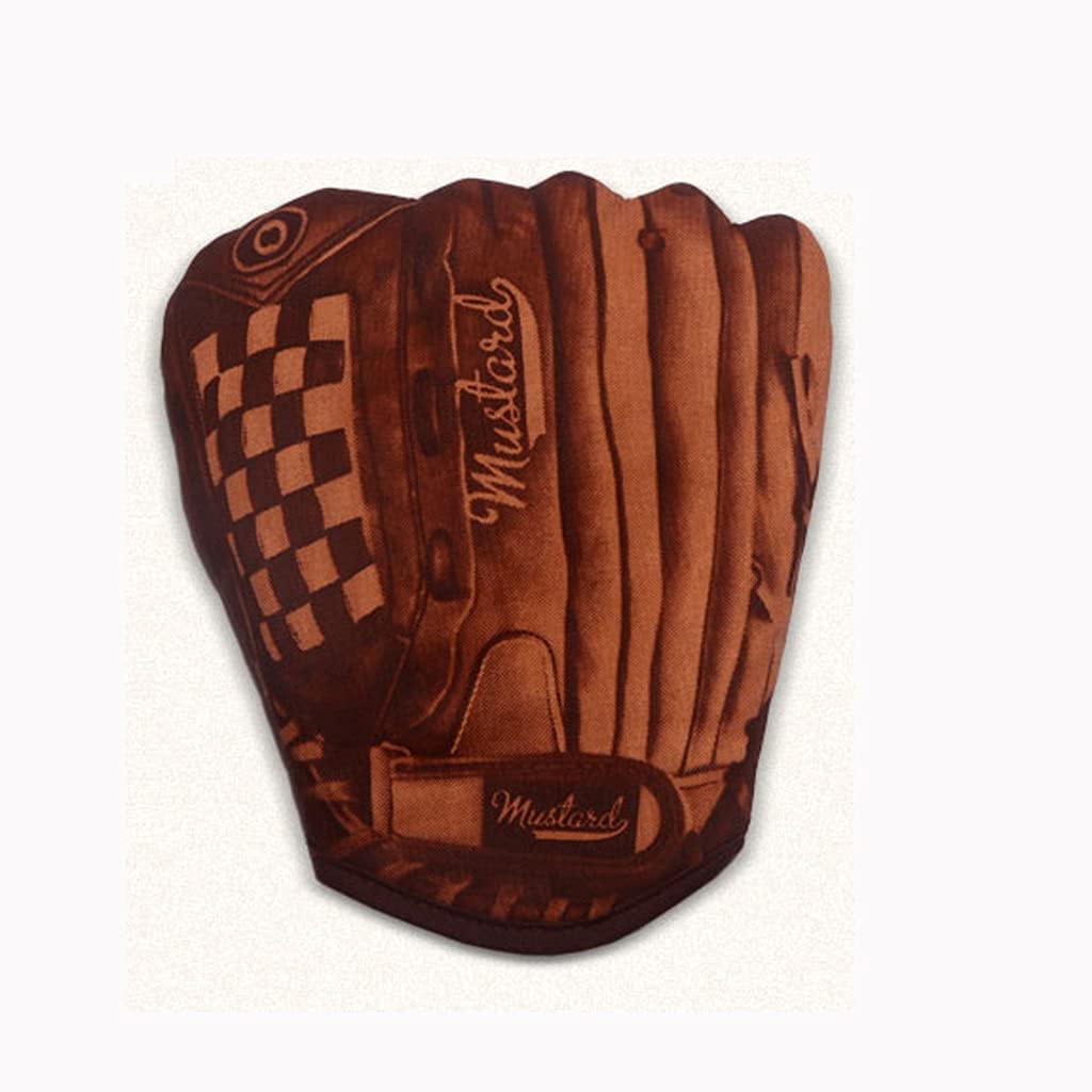 Gants De Four Gants De Four en Coton Épais Isolation Thermique Mignonne Haute Température Et Anti-brûlure pour Four À Micro-Ondes Domestique, 2 Pièces Gant Résistant A La Chaleur (Color : Baseball Gl