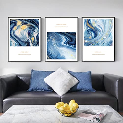 Toile peintures paysages bleu doré dsdsgog une œuvre d'art abstraite haut de gamme pour mur
