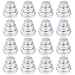 Petutu 48 Pack Tin Cans Screw Top Round Metal Lip Balm Tins Containers with Lids / 3 Sizes (1/2oz, 1oz, 2oz)
