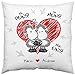 Sheepworld Kissen für Paare »Ich: Deins! Du: Meins! Wir: EINS!« mit Namen des Paares, weiß, personalisiert