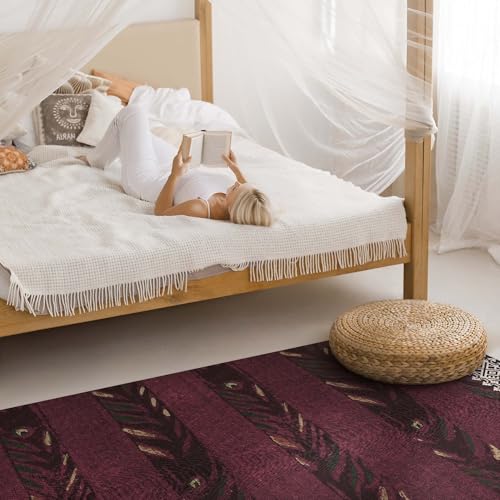 Tapis en vinyle PVC rectangle deco maison intérieur 100x150 cm - 4