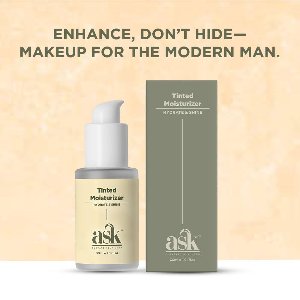 ASK Tinted Moisturizer for Men-30ml | Hydrating, Light Weight & Non-sticky | BB Cream Like Coverage | Improves Uneven Skin Tone | For All Skin Types - Image 7 thumbnail