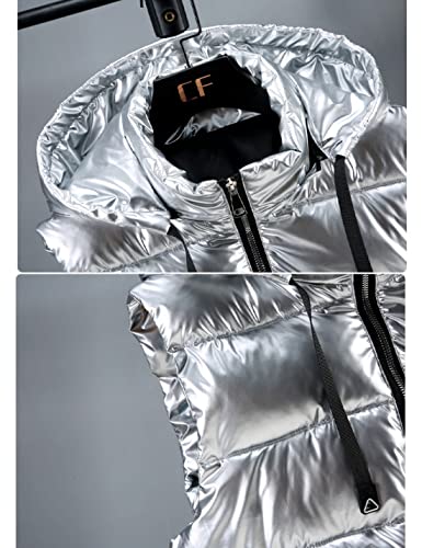 Image of Esmeling Mens Waterproof Hooded Puffer Vest Sleeveless Puffy Jacket with Pockets
