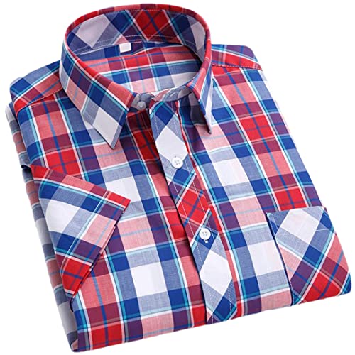 Chemise d'été à manches courtes pour homme Pohullan ample en coton de taille 5XL