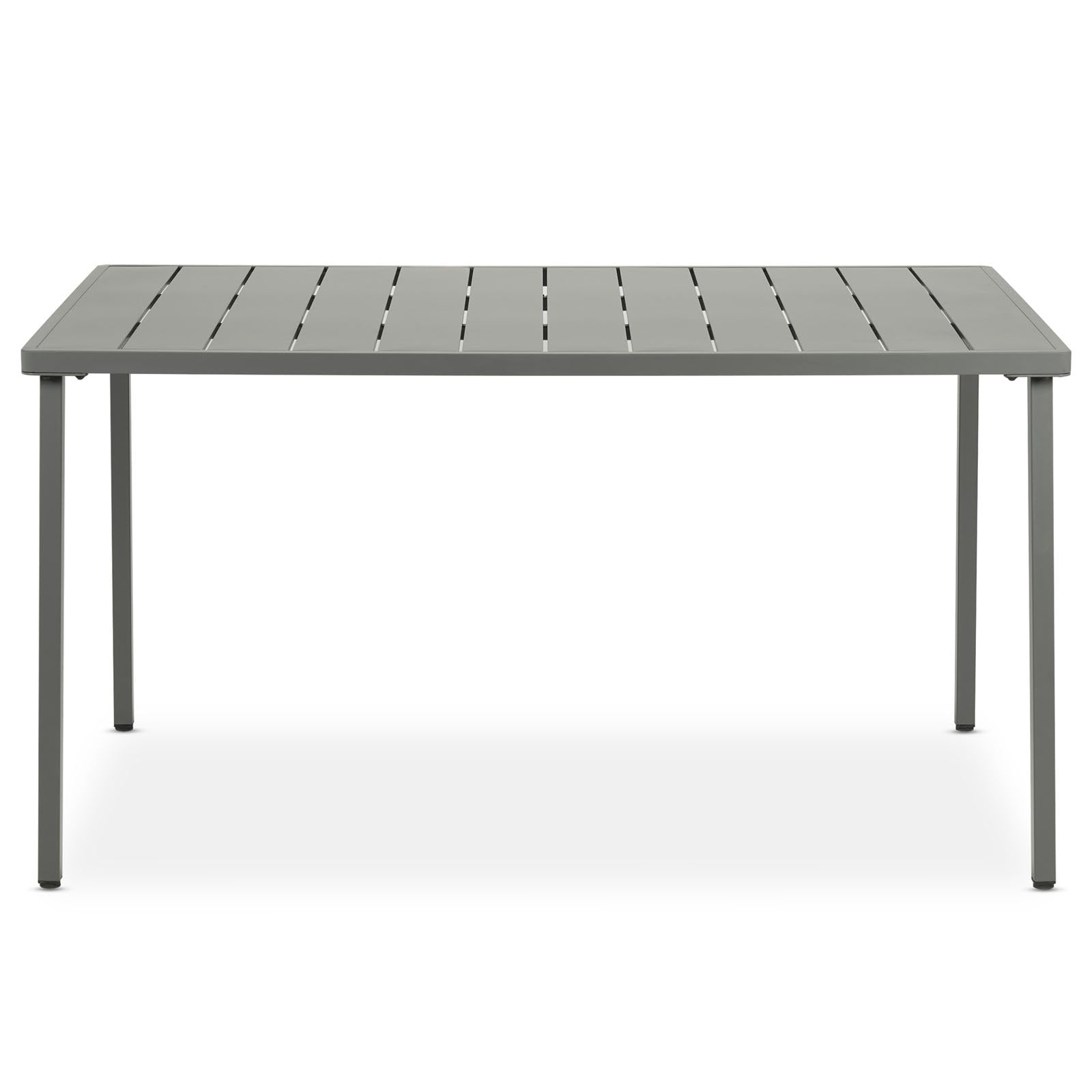 IDIMEX Gartentisch Azalea 140x80cm, grau - Outdoor Tisch wetterfest für Garten Balkon & Terrasse, Terrassentisch für 6 Personen, Stabil & pflegeleicht Tisch für draußen