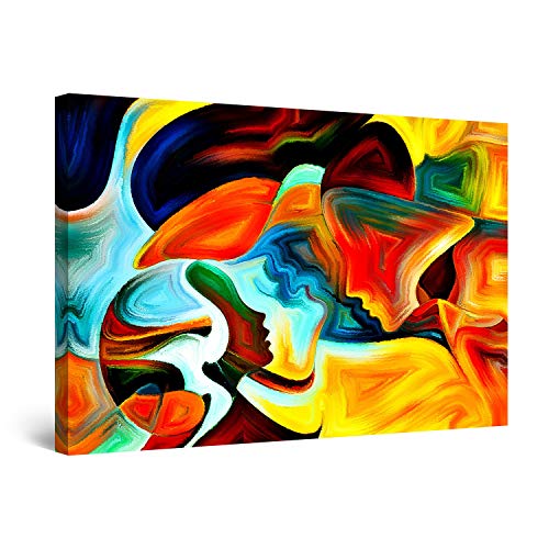 Startonight Impression sur Toile Peinture À la Recherche du Sens de l'amour, Tableau Abstrait Encadrée - Decoration Murale Salon Moderne - Image sur Toile - 80 x 120 cm Cover