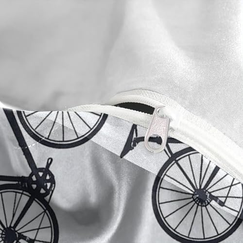 Parure de lit vélo housse de couette microfibre 3D hypoallergique - 8