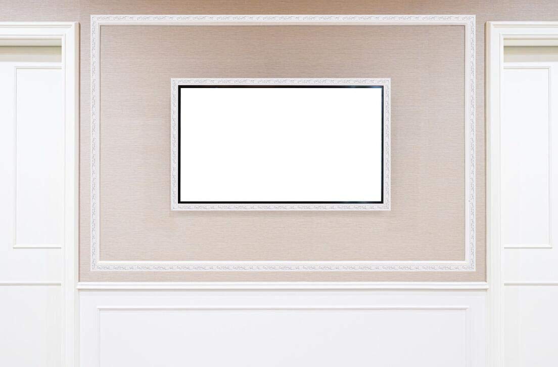 Primst Moldeo flexible de 298 cm, autoadhesivo, 3D resistente al agua, molduras de techo, líneas de pared para decoración del hogar (blanco y plateado)